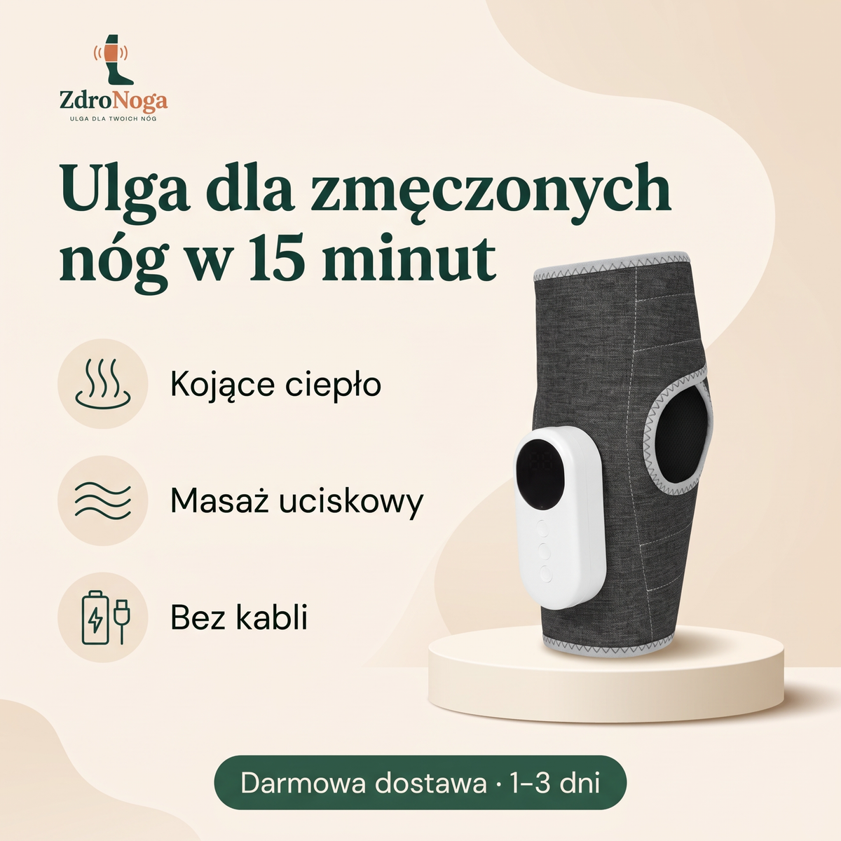 ZdroNoga Relax – bezprzewodowy masażer na zmęczone nogi