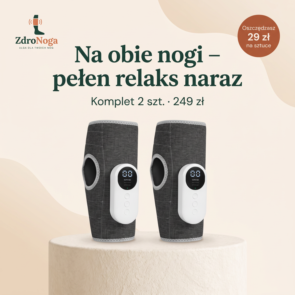ZdroNoga Relax – bezprzewodowy masażer na zmęczone nogi